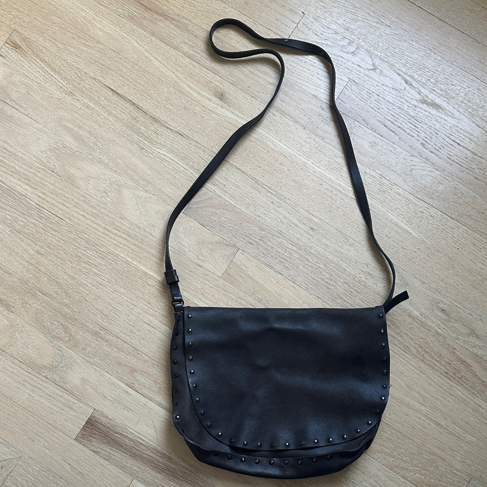 Brown Studded MuiMui Shoulder Bag crossbody